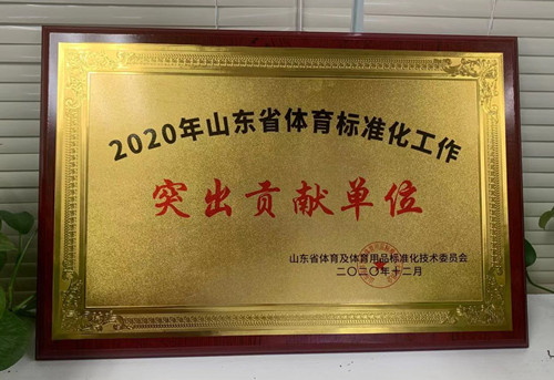 恭喜leyu.樂魚體育榮獲山東省體育及體育用品標(biāo)準(zhǔn)化技術(shù)委員會授予“突出貢獻(xiàn)單位”榮譽(yù)稱號